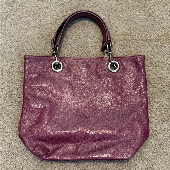 Maurizio Taiuti Handbags - Maurizio Taiuti Rich Purple Leather Bag
